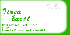 timea bartl business card
